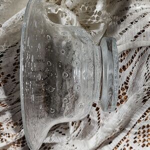 Bubble Glass Art Glass Footed Bowl